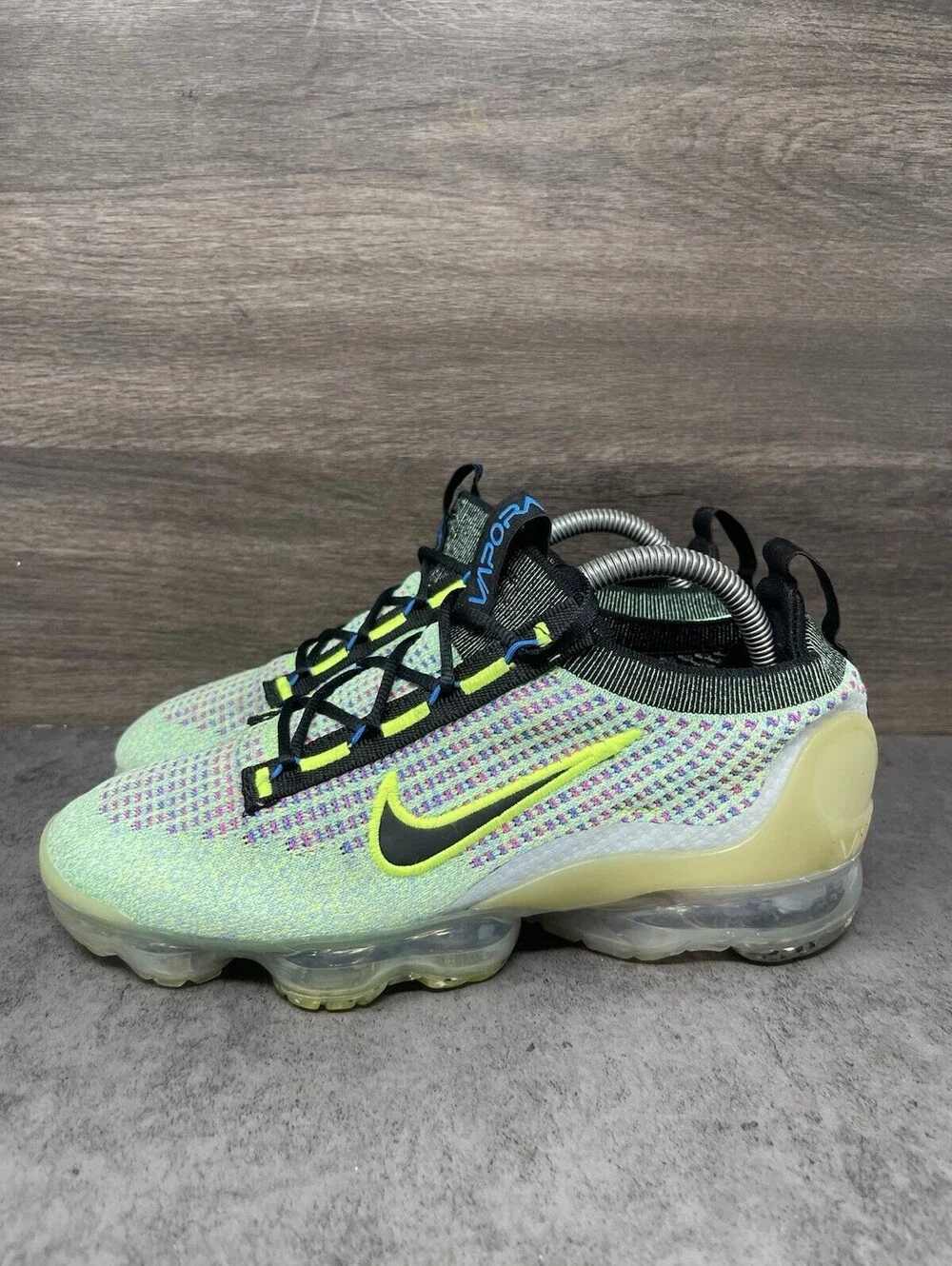 Nike Air VaporMax 2021 Flyknit Next Nature Volt Photo Blue Size 7 Mens DX3368